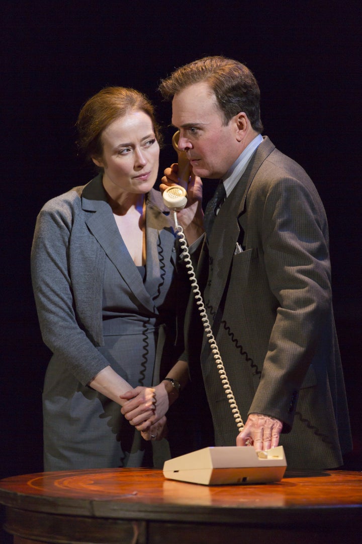 <p>Jennifer Ehle and Jefferson Mays in <em>Oslo</em></p>
