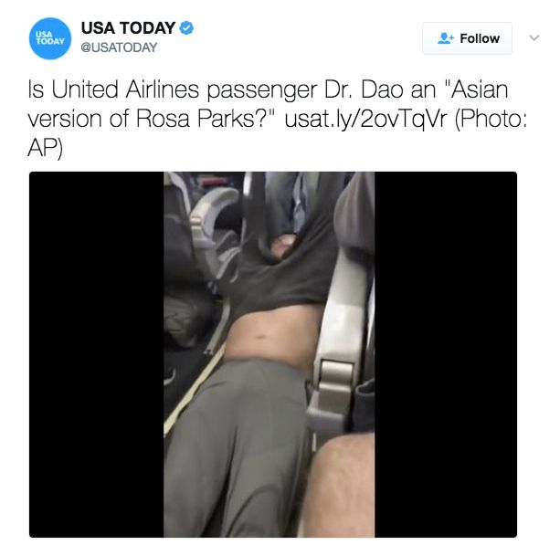 A since-deleted USA Today tweet. Didn’t land well. 
