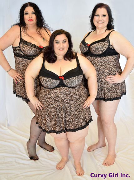 Animal Print Baby Doll designed by Coquette. Modeled by our customers who wear sizes 1/2x and 3/4x. 