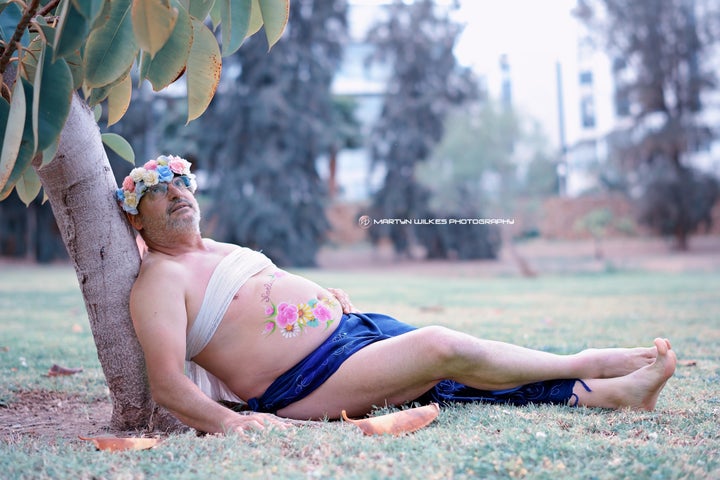 Francisco Pérez, known to his friends as Paco, posed for some parody pregnancy photos on the outskirts of Málaga City in southern Spain.