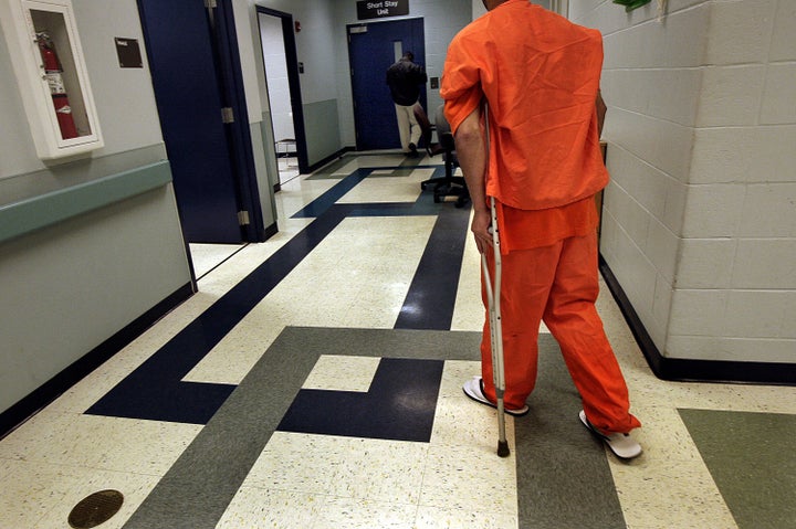 A detainee goes to receive medical treatment at Krome, the Cold War missile base turned immigration detention center.