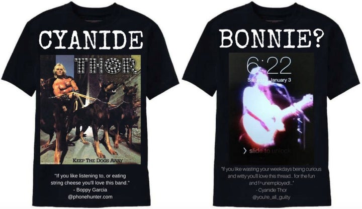 The original shirt (left) and the redesign (right)