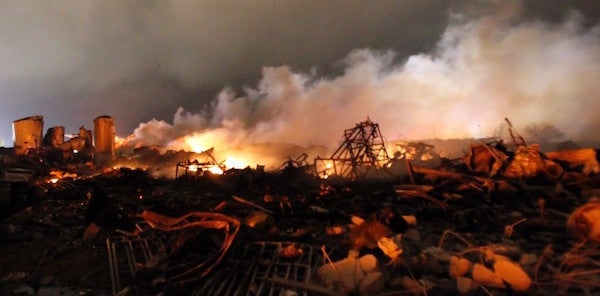 The 2013 fertilizer plant explosion in West, Texas, killed 15 Americans and injured 160 more.