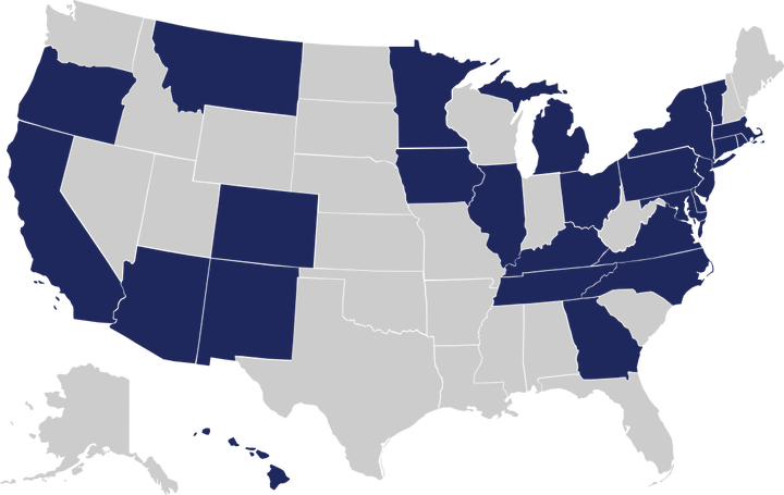 The states in blue have introduced legislation to require presidential candidates to disclose their tax returns in order to gain ballot access in 2020.