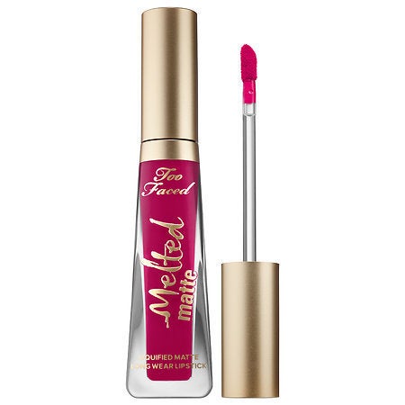 Too Faced melted matte lipstick, <a href="http://www.sephora.com/melted-matte-liquified-long-wear-matte-lipstick-P407636?skuId=1789403&icid2=products%20grid:p407636" target="_blank">$21 at Sephora</a>