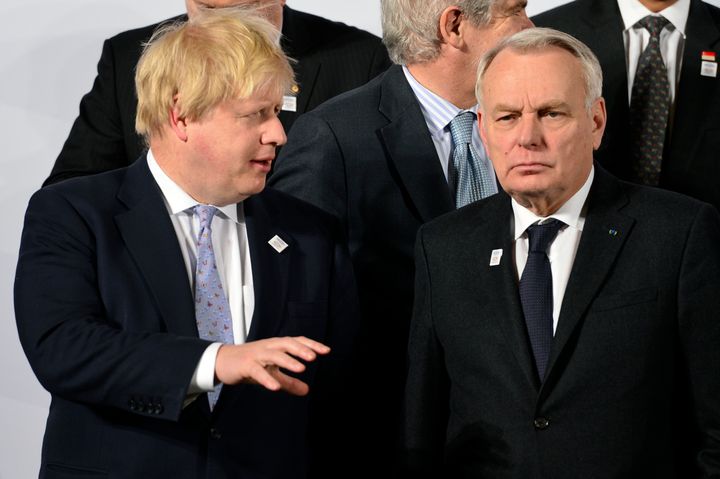 Boris Johnson and his French counter-part, Jean-Marc Ayrault, (r) says the world has a 'moral duty' to hold those responsible for the Syrian chemical attack to account