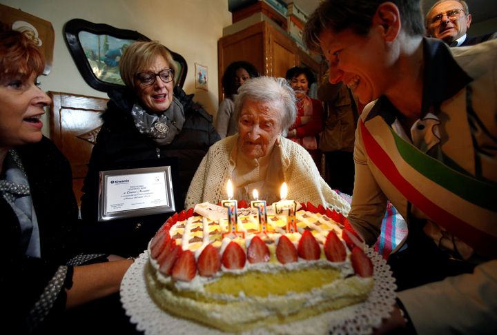 Emma Morano celebrates her 117th birthday in Verbania.