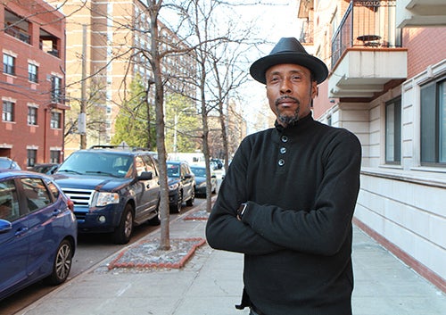 <p><strong>Andre grew up in and lives in Astoria Houses.</strong></p>