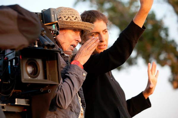 <p>Annemarie Jacir, on the right, with cinematographer Hélène Louvart on the set of ‘When I Saw You’</p>