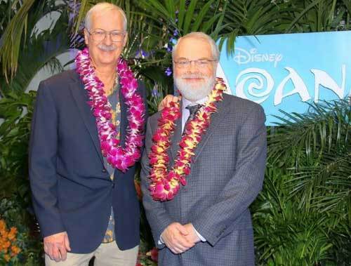 <p>“Moana” co-directors John Musker (L) and Ron Clements.</p>