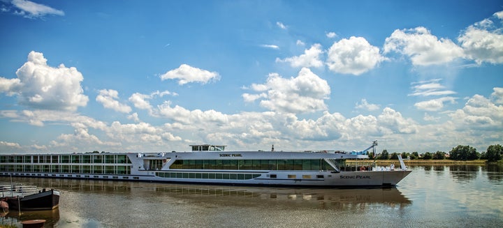 River ships like the Scenic Pearl feel small when you’re onboard. In fact, most of today’s river ships are as long as a football field. 