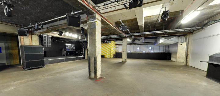 Inside the basement dancefloor at Mangle, where the attack is reported to have taken place