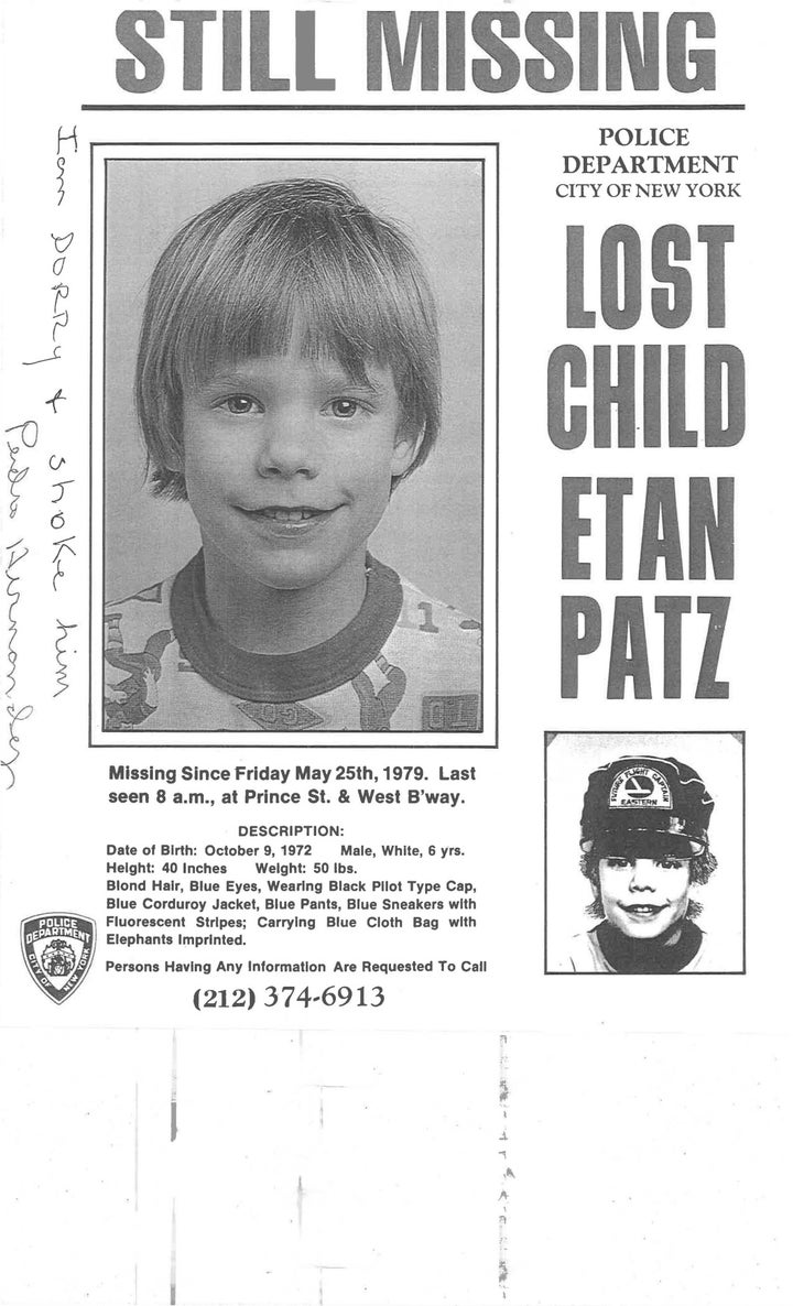 A poster with the writing of accused Pedro Hernandez is pictured in this undated evidence handout photo provided by defense a