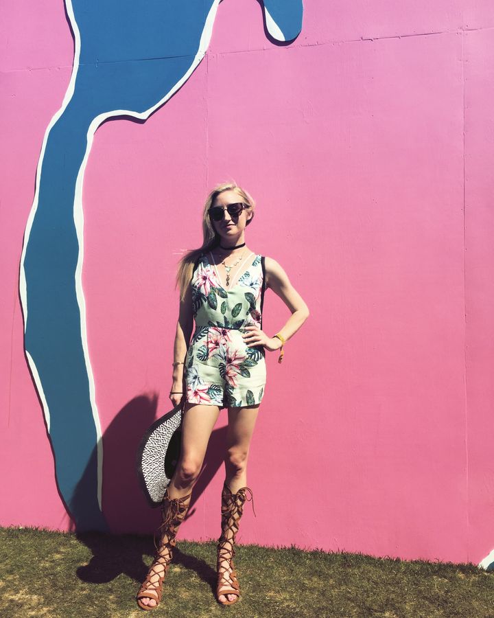 <p>Author Skyler Gray at Weekend 1 of the Coachella Valley Music and Arts Festival 2017.</p>