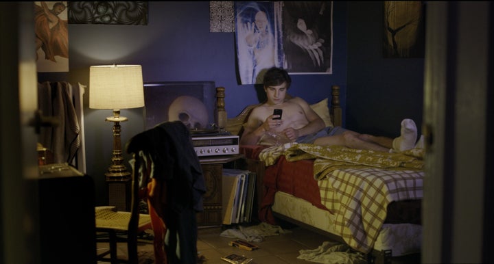 <p>Pyotr (played by <em>The Americans</em>, <em>Orphan Black</em>'s ALEX OZEROV) cruises on a gay dating app in Russia. </p>