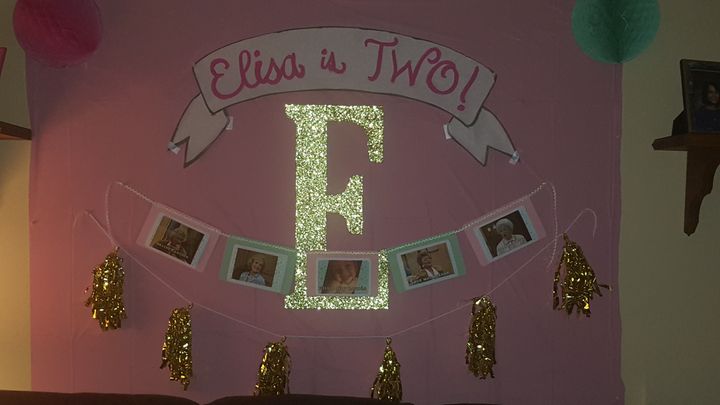 She made special banners with photos of the four ladies and Elisa.