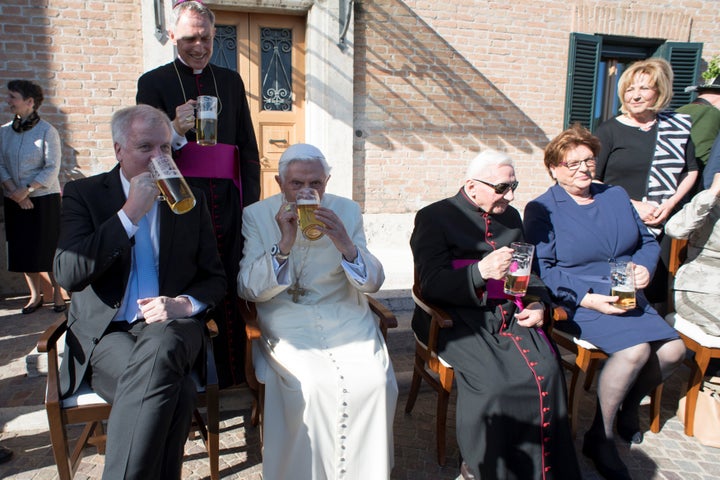 The party was held at a monastery on Vatican grounds.