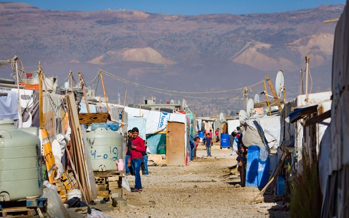 A refugee camp in the Bekaa plain in Bar Elias, Lebanon. October 06, 2016.