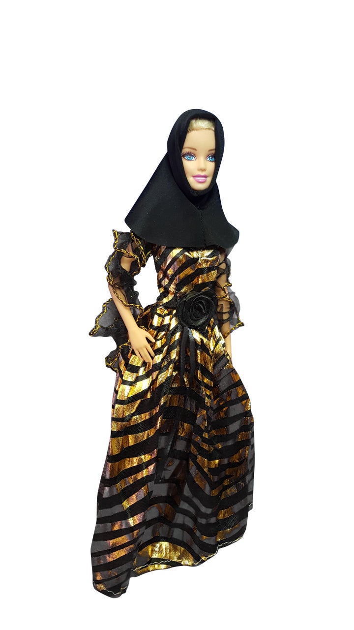 Shorso creates modest, Muslim-inspired fashions for Barbie dolls.