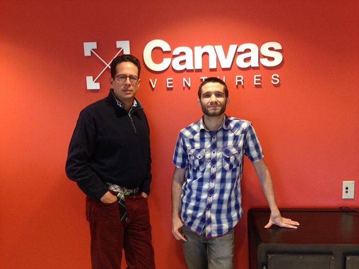 <p>Daniel Faggella with Ben Narasin at Canvas Ventures</p>