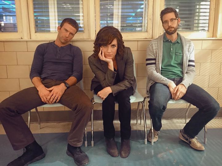From “NCIS”, left to right, Lucas Black, Zoe, Rob Kerkovich.