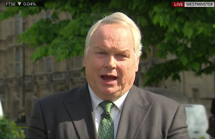 Adam Boulton fronted Sky's coverage from Westminster on Wednesday, after an on air spat with No10 a day earlier