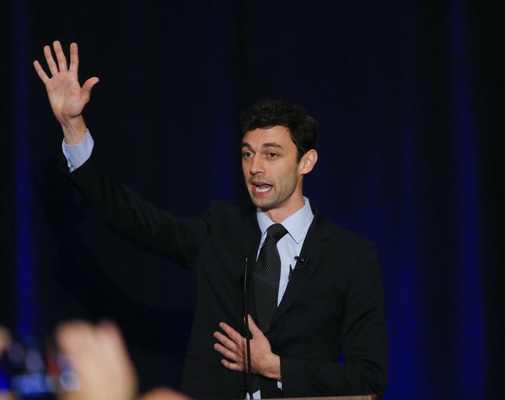 John Ossoff at an election night party.