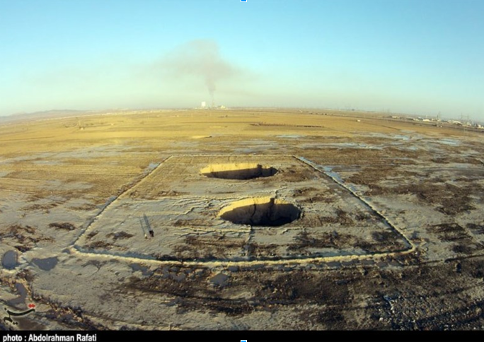 Sinkholes created by collapsed aquifers.