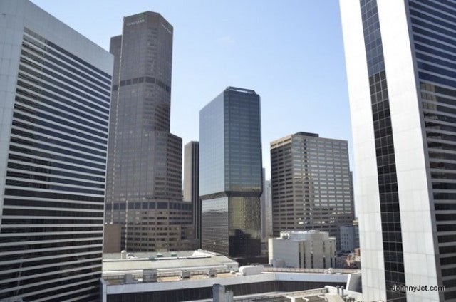 View of Denver from our hotel room.