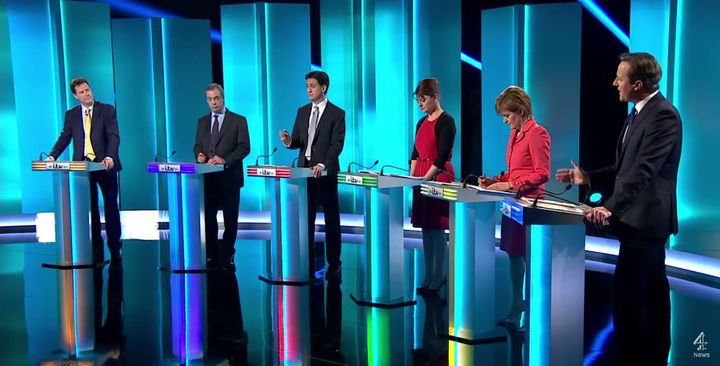 Seven party leaders clashed in a televised debate in 2015