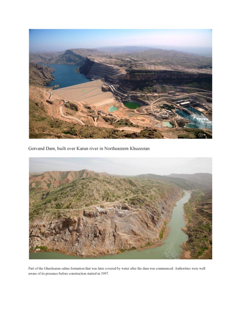 <p>Gotvand Dam, built over the Karun River in Khuzestan.</p>