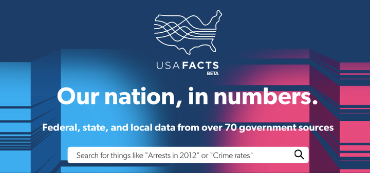 USAFacts - a new database that offers easy-to-use information on how we raise and spend tax dollars - launched this week. To learn more, go to www.USAFacts.org.