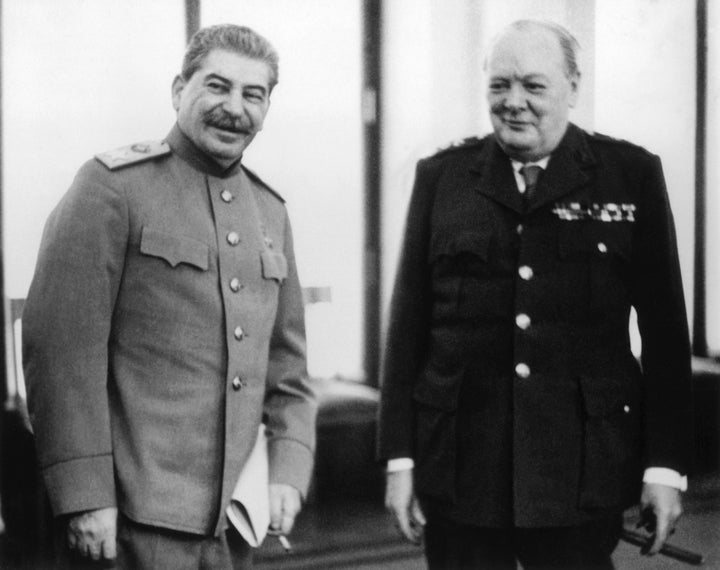 Stalin and Churchill in Yalta. Feb. 8, 1945.