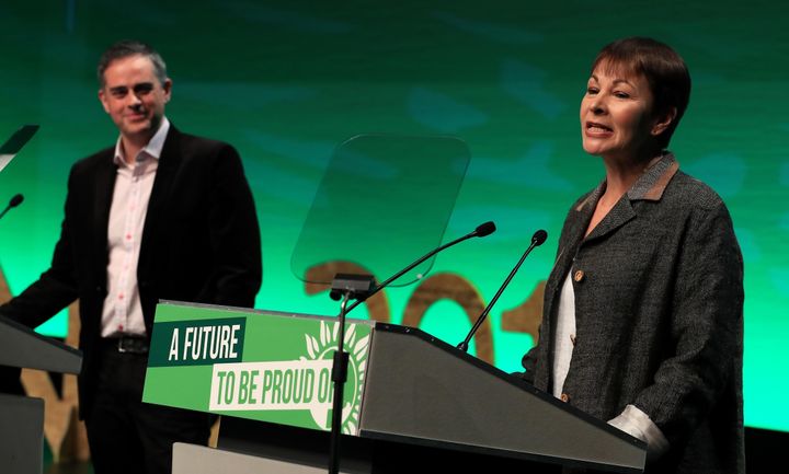 Green party co-leaders Jonathan Bartley and Caroline Lucas.