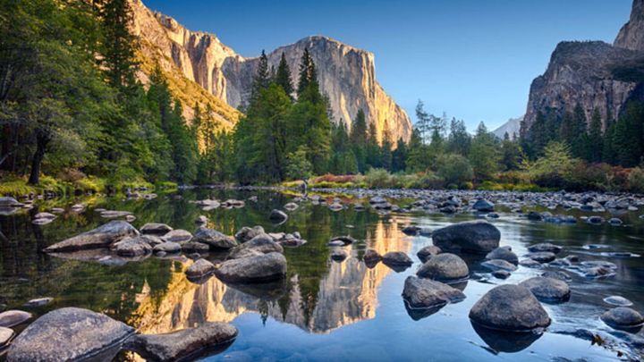 The Merced River in Yosemite National Park. 