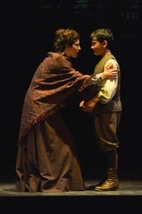Kyra Miller and Jonah Broscow in a scene from Rags