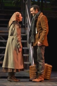 Julie Benko and Travis Leland in a scene from Rags