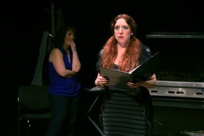 Jenna Apollonia as the Stage Manager in a scene from Autobiography of a Terrorist 