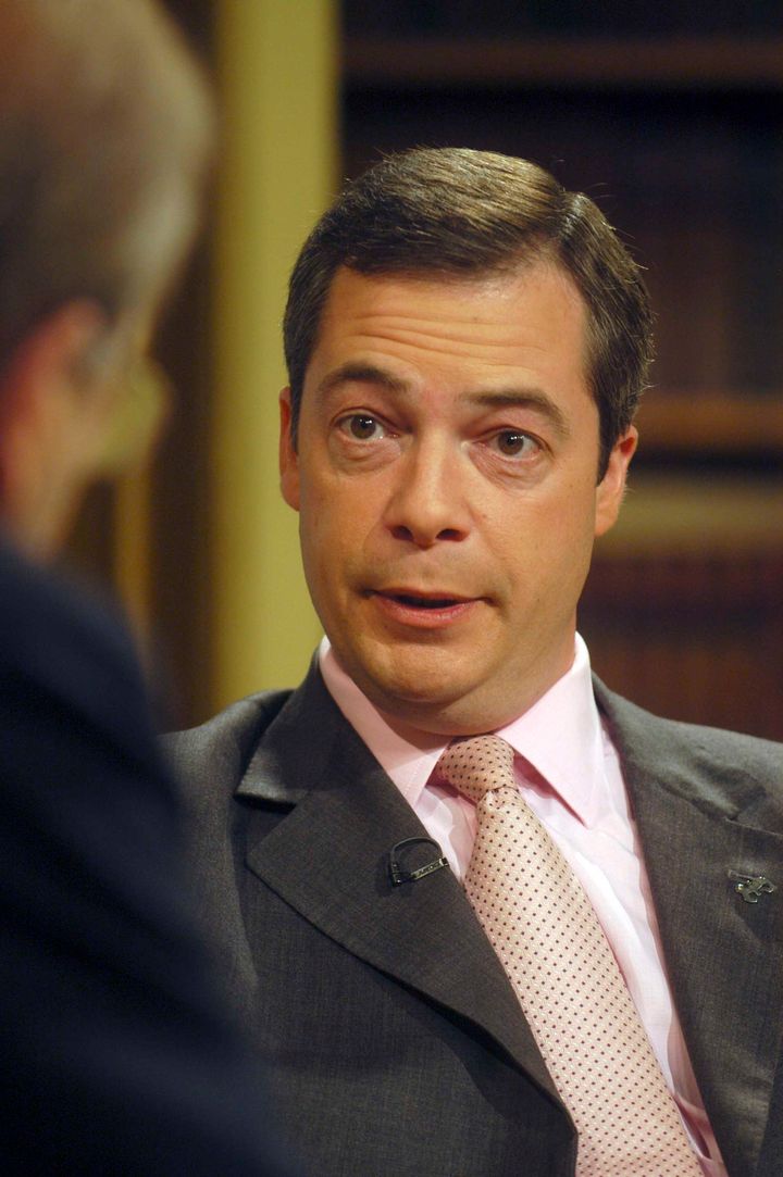 Farage being interviewed by David Frost in 2005