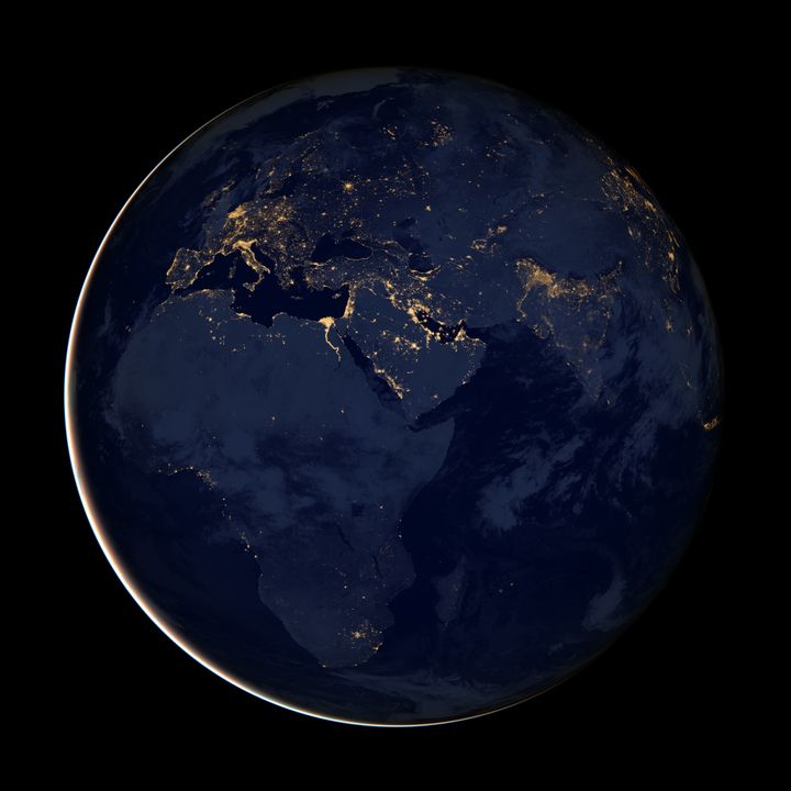 Africa at night from NASA’s Earth Observatory