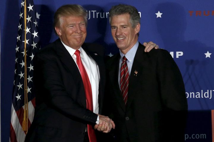 President Donald Trump will nominate former Sen. Scott Brown, right, to be ambassador to New Zealand.