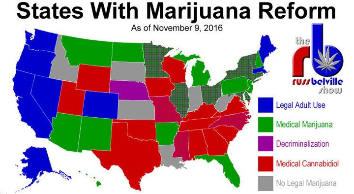 The 2016 Election was a watershed year for marijuana reform, with four more states legalizing adult use and three more legalizing medical use. The Gallup Poll shows 60 percent of Americans support legalization of marijuana and 89 percent support medical marijuana.