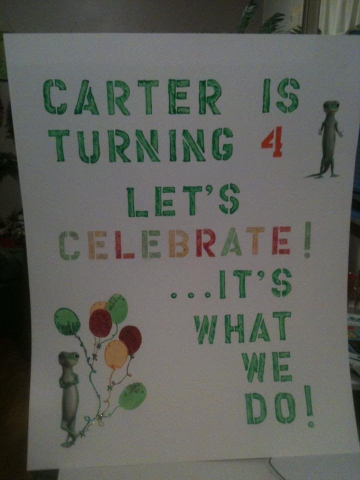 Chivon and her mother planned the celebration and incorporated The Gecko, Maxwell and the catchphrase “it’s what you do” into the decorations.