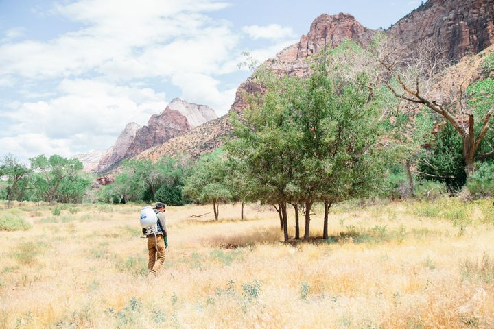 AmeriCorps member with Utah Conservation Corps on an invasive species removal project at Zion National Park. 