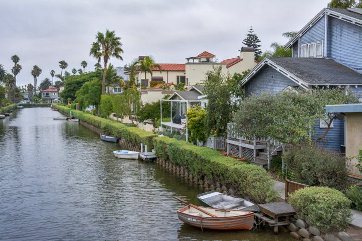 The Venice Canal Historic District in Los Angeles, CA