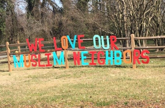 Sign in front of The Grove Presbyterian Church, Charlotte, NC