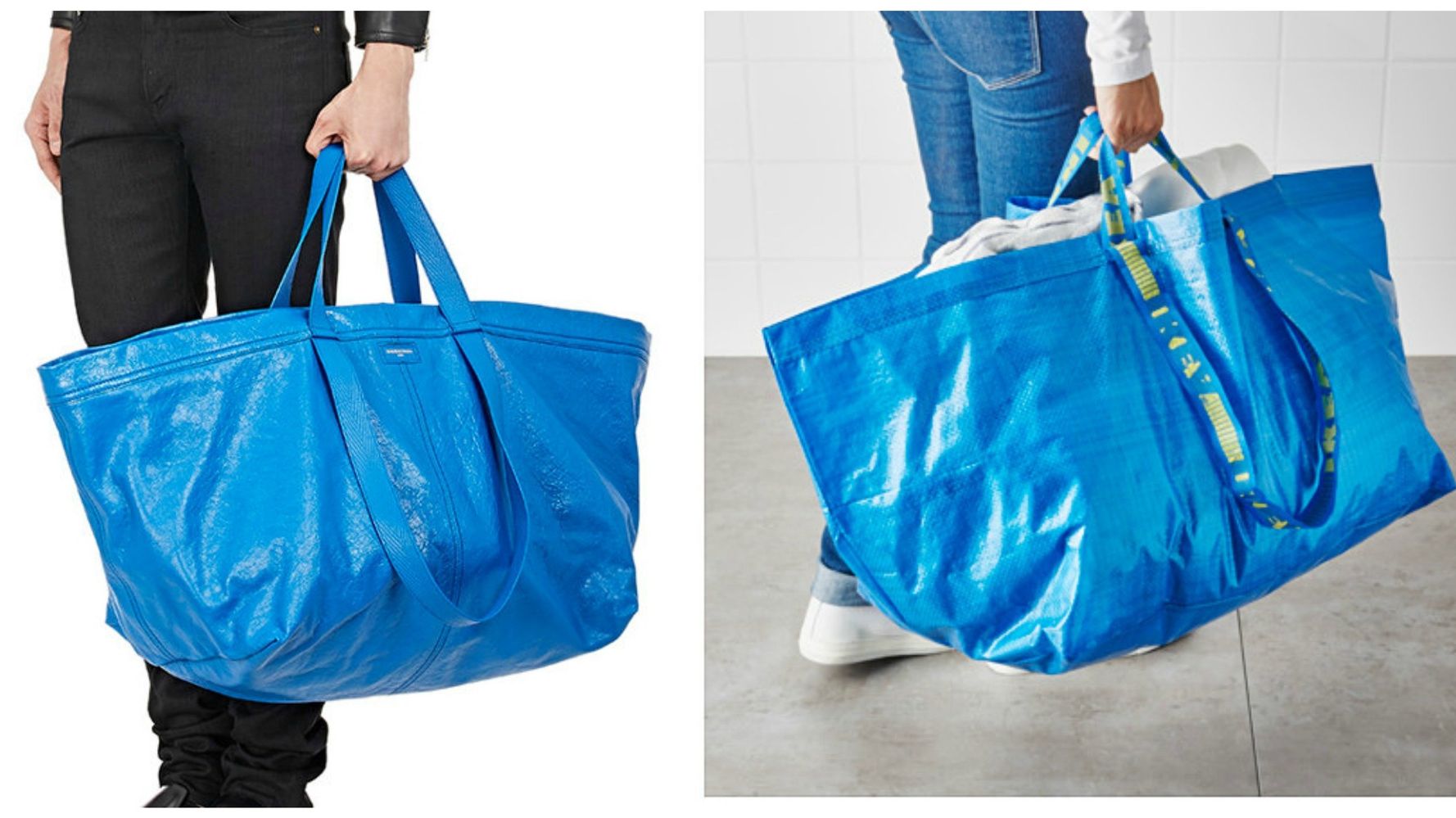 kulstof Specificitet linje Balenciaga Now Sells A $2,145 Version Of Ikea's $0.99 Blue Bag | HuffPost  Life