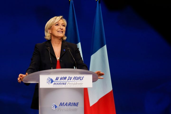 Marine Le Pen, French National Front political party leader and candidate for the French 2017 presidential election.