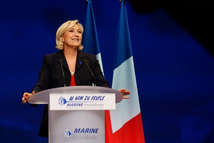 Marine Le Pen, French National Front political party leader and candidate for the French 2017 presidential election.