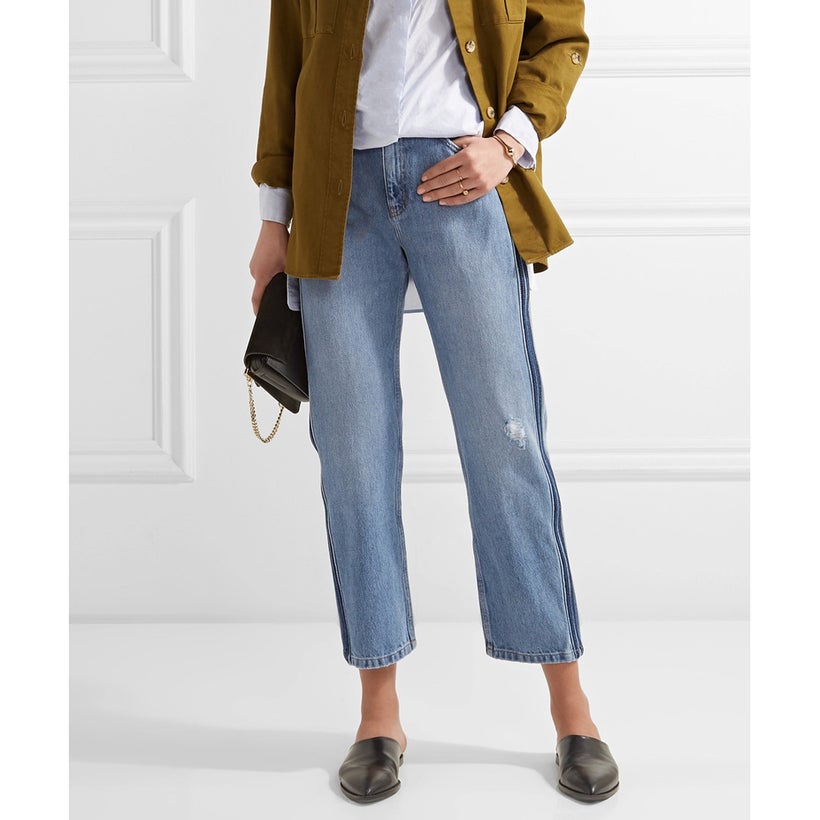 <a rel="nofollow" href="http://rstyle.me/~9TfwC" target="_blank">M.i.h Jeans Jeanne Cropped Striped Straight-Leg Jeans, $325<